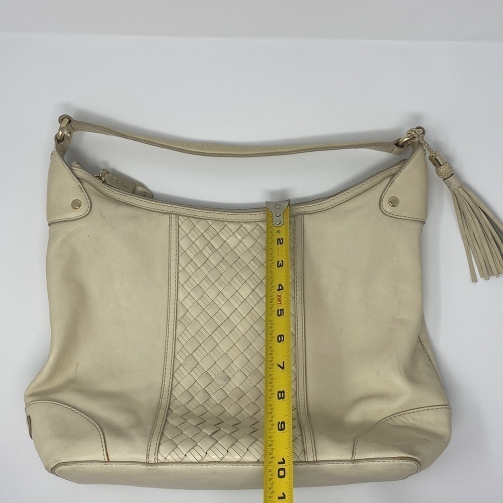 Cole Haan Off-White Leather Hobo Shoulder Bag - Picture 13 of 15